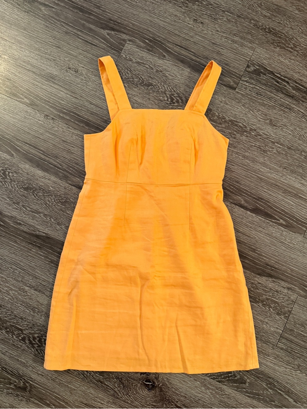 J. Crew Squareneck A-line Dress in Stretch Linen Blend
